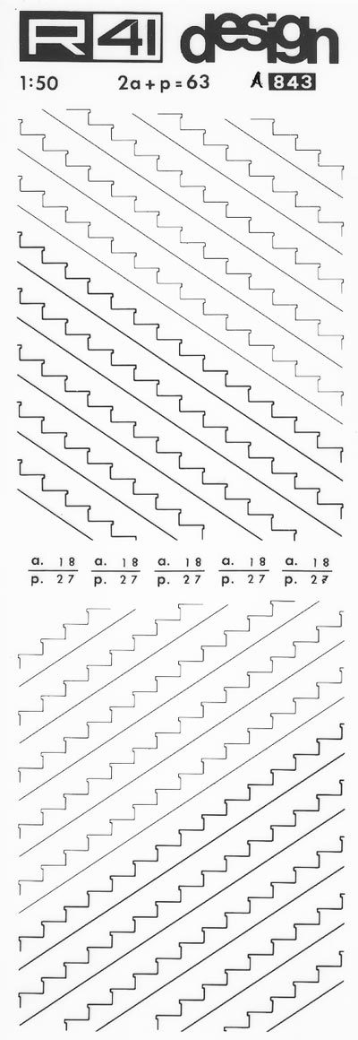 trasferibilir41 Scale in sezione, NERO. Trasferelli-Trasferibili R41 in fogli 9x25cm. p. 313 .