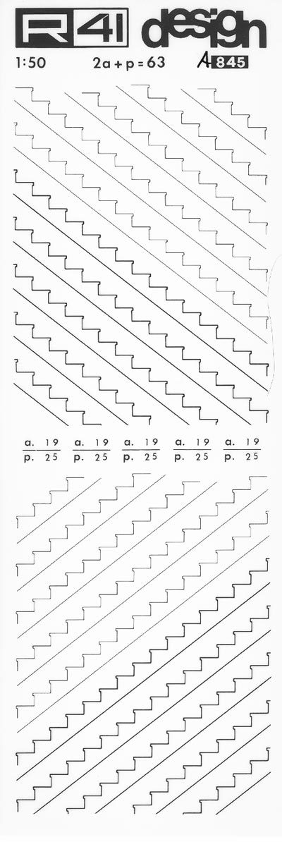 trasferibilir41 Scale in sezione, NERO. Trasferelli-Trasferibili R41 in fogli 9x25cm. p. 313 .