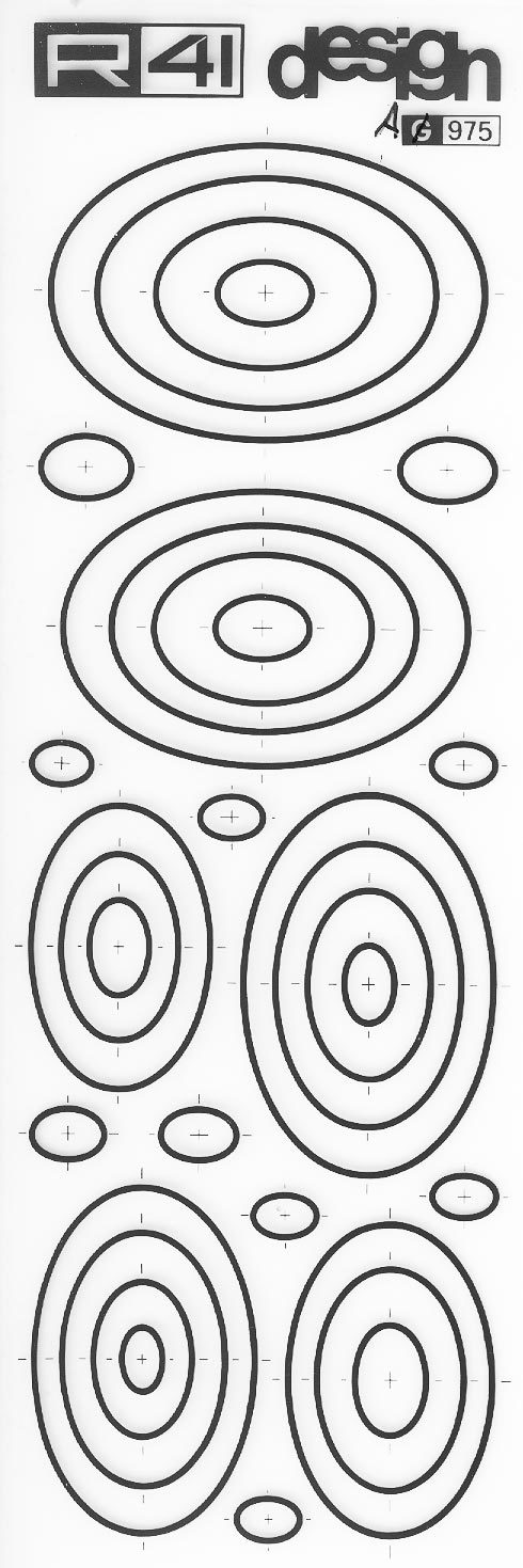 trasferibilir41 Ellissi, NERO. Trasferelli-Trasferibili R41 in fogli 9x25cm .