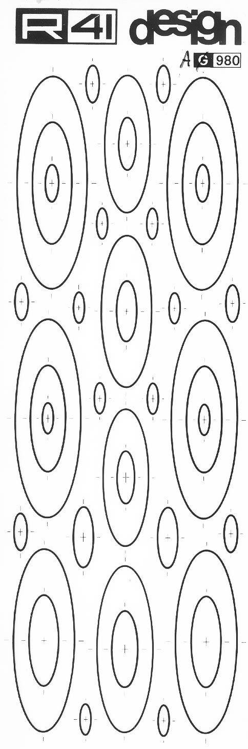 trasferibilir41 Ellissi, NERO. Trasferelli-Trasferibili R41 in fogli 9x25cm .