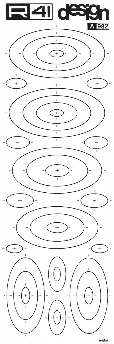 trasferibilir41 Ellissi, NERO. Trasferelli-Trasferibili R41 in fogli 9x25cm. p. 309 .