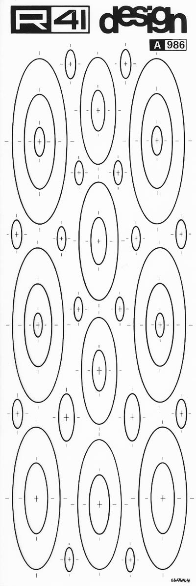 trasferibilir41 Ellissi, NERO. Trasferelli-Trasferibili R41 in fogli 9x25cm. p. 309 .