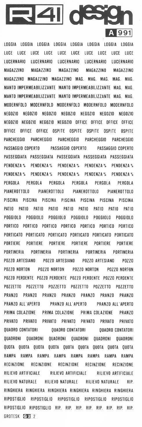 trasferibilir41 Nomenclatura edile, NERO. Trasferelli-Trasferibili R41 in fogli 9x25cm .