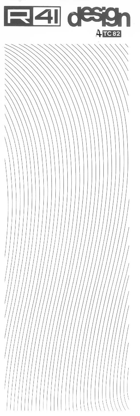 trasferibilir41 curvilinee, NERO. Trasferelli-Trasferibili R41 in fogli 9x25cm .