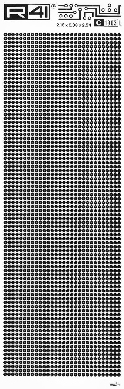 trasferibilir41 Dual in line, NERO. Trasferelli-Trasferibili R41 in fogli 9x25cm. p. 730 .