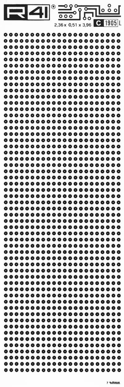 trasferibilir41 Dual in line, NERO. Trasferelli-Trasferibili R41 in fogli 9x25cm. p. 730 .