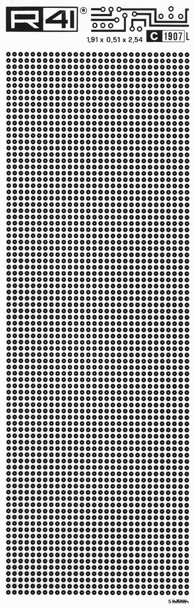 trasferibilir41 Dual in line, NERO. Trasferelli-Trasferibili R41 in fogli 9x25cm. p. 730 .