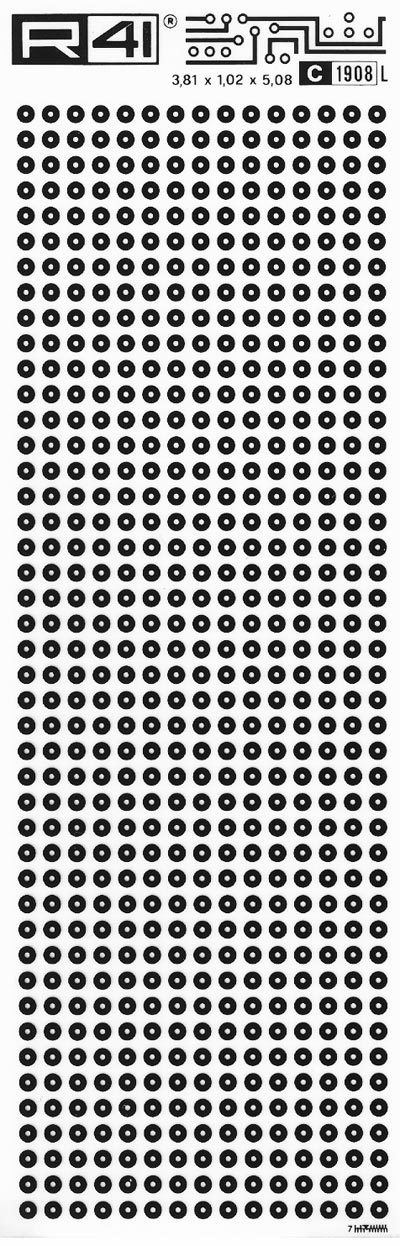 trasferibilir41 Dual in line, NERO. Trasferelli-Trasferibili R41 in fogli 9x25cm. p. 730 .