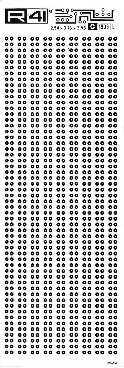 trasferibilir41 Dual in line, NERO. Trasferelli-Trasferibili R41 in fogli 9x25cm. p. 730 .