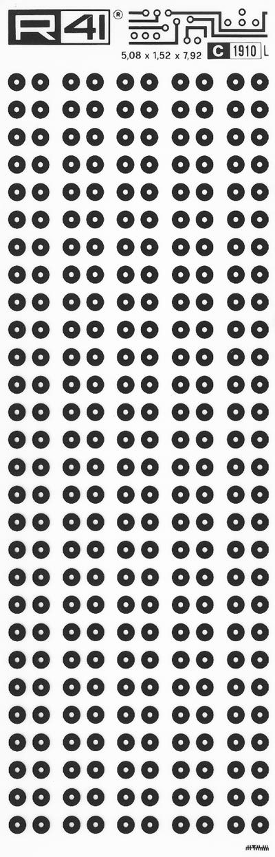 trasferibilir41 Dual in line, NERO. Trasferelli-Trasferibili R41 in fogli 9x25cm. p. 730 .
