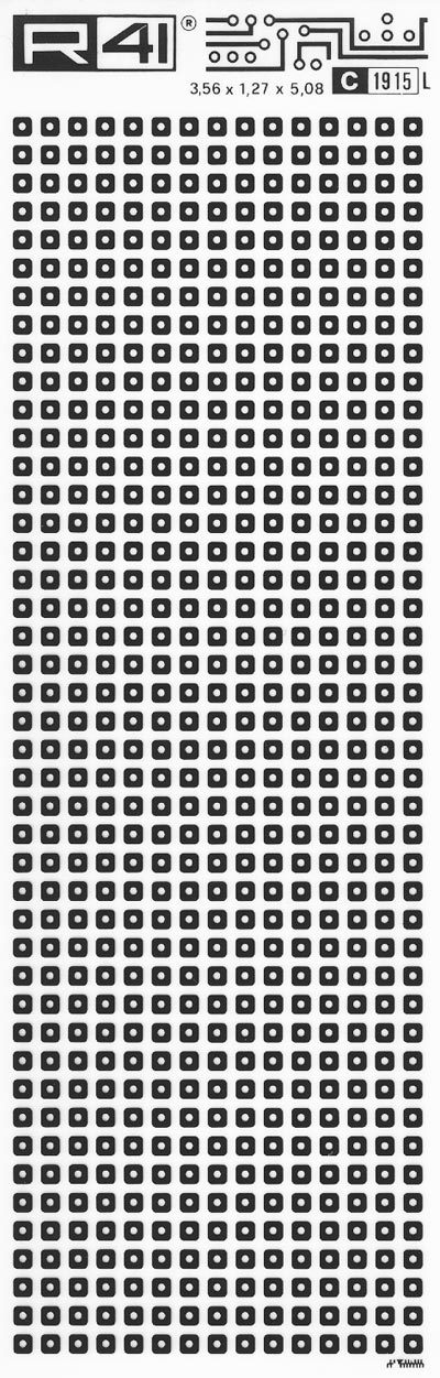 trasferibilir41 Pads, NERO. Trasferelli-Trasferibili R41 in fogli 9x25cm. p. 716 .