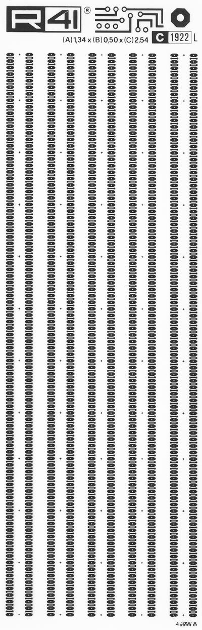 trasferibilir41 Dual in line, NERO. Trasferelli-Trasferibili R41 in fogli 9x25cm. p. 729 .