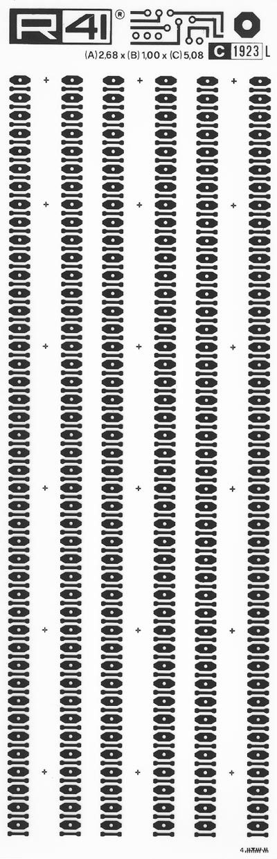 trasferibilir41 Dual in line, NERO. Trasferelli-Trasferibili R41 in fogli 9x25cm. p. 729 .
