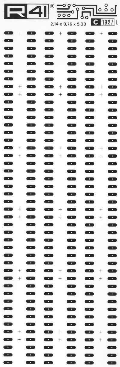 trasferibilir41 Dual in line, NERO. Trasferelli-Trasferibili R41 in fogli 9x25cm. .