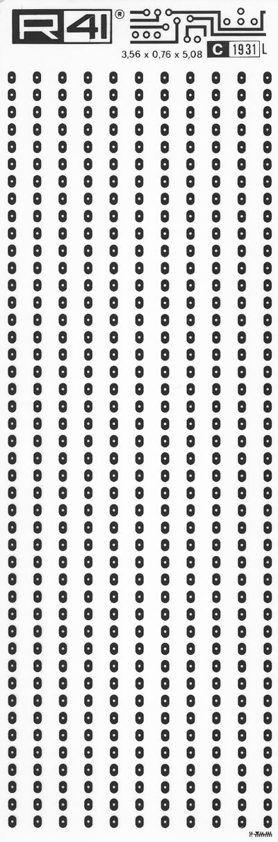 trasferibilir41 Dual in line, NERO. Trasferelli-Trasferibili R41 in fogli 9x25cm. p. 731 .