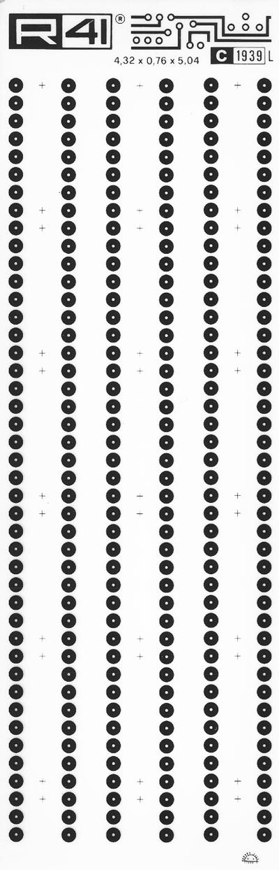 trasferibilir41 Dual in line, NERO. Trasferelli-Trasferibili R41 in fogli 9x25cm. p. 726 .