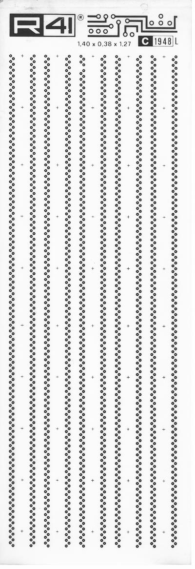 trasferibilir41 Dual in line, NERO. Trasferelli-Trasferibili R41 in fogli 9x25cm. p. 726 .