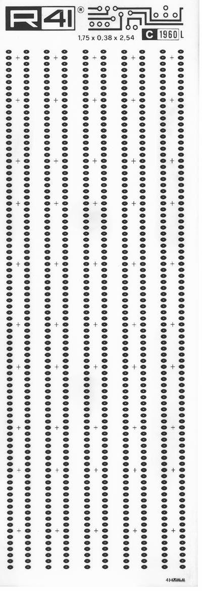 trasferibilir41 Dual in line, NERO. Trasferelli-Trasferibili R41 in fogli 9x25cm. p. 727 .