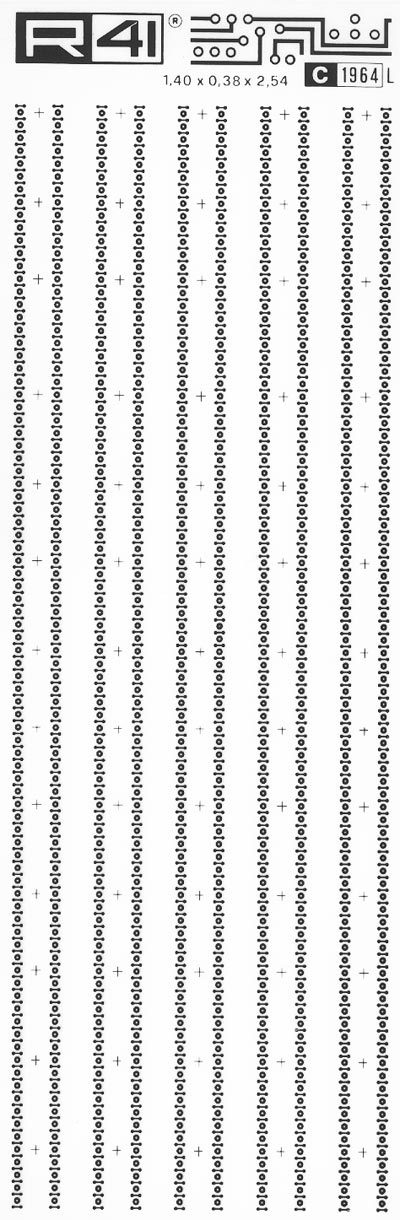 trasferibilir41 Dual in line, NERO. Trasferelli-Trasferibili R41 in fogli 9x25cm. p. 726 .