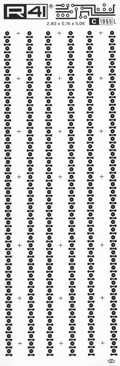 trasferibilir41 Dual in line, NERO. Trasferelli-Trasferibili R41 in fogli 9x25cm. p. 727 .
