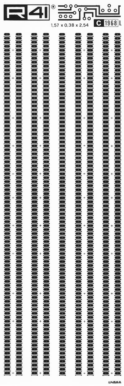 trasferibilir41 Dual in line, NERO. Trasferelli-Trasferibili R41 in fogli 9x25cm. p. 728 .