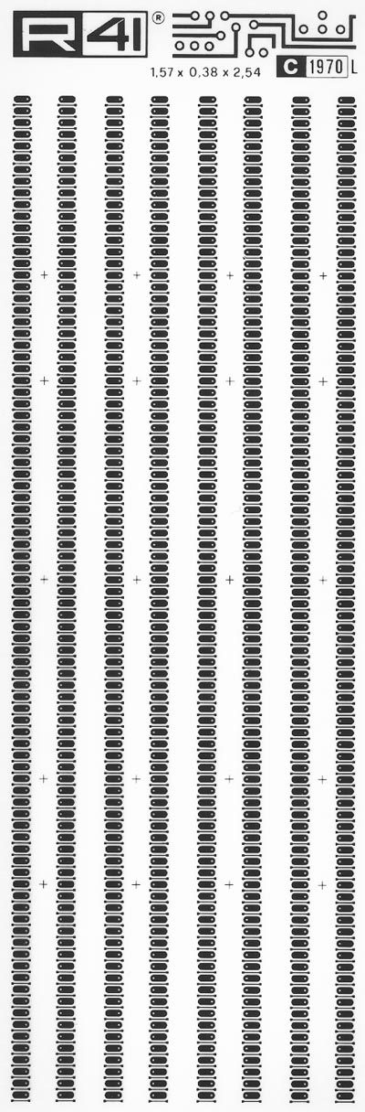 trasferibilir41 Dual in line, NERO. Trasferelli-Trasferibili R41 in fogli 9x25cm. p. 728 .