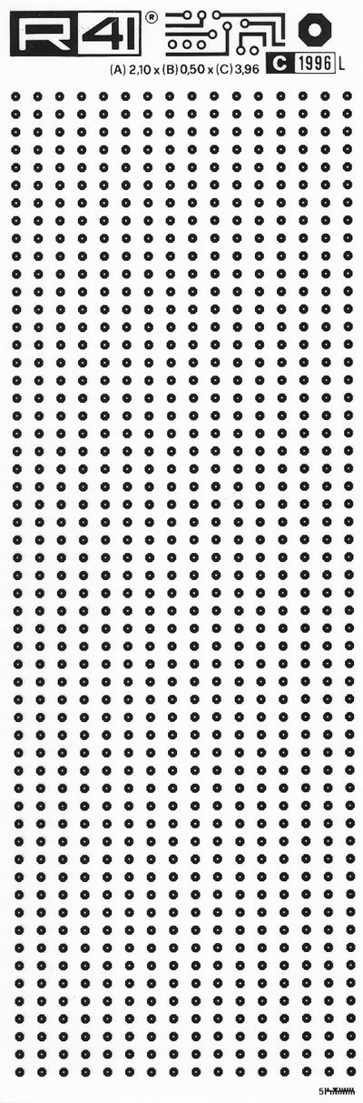 trasferibilir41 Circle pads, NERO. Trasferelli-Trasferibili R41 in fogli 9x25cm. p. 715 .