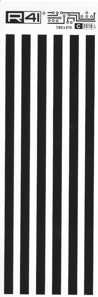 trasferibilir41 Lines, NERO. Trasferelli-Trasferibili R41 in fogli 9x25cm. p. 736 .