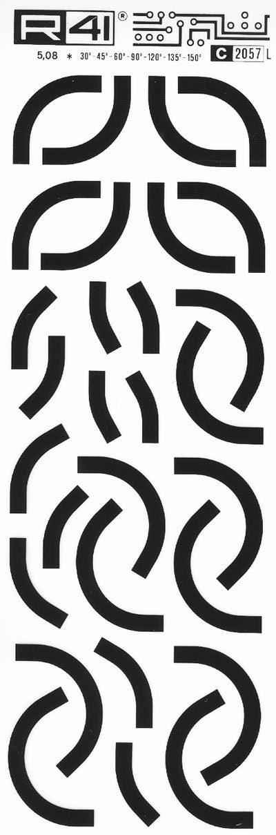 trasferibilir41 Elbow, NERO. Trasferelli-Trasferibili R41 in fogli 9x25cm. p. 739 .