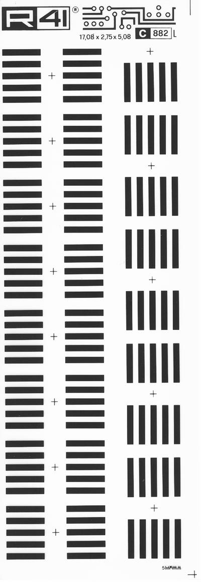 trasferibilir41 Connectors, NERO. Trasferelli-Trasferibili R41 in fogli 9x25cm. p. 732 .