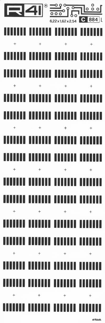 trasferibilir41 Connectors, NERO. Trasferelli-Trasferibili R41 in fogli 9x25cm. p. 732 .