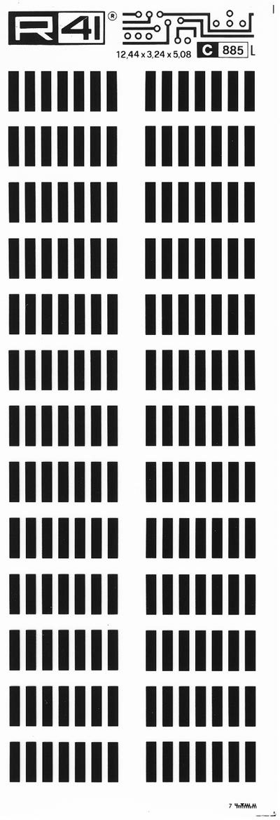 trasferibilir41 Connectors, NERO. Trasferelli-Trasferibili R41 in fogli 9x25cm. p. 732 .