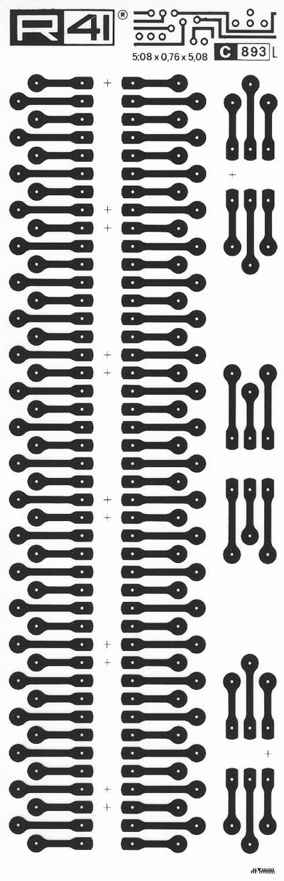 trasferibilir41 Connectors, NERO. Trasferelli-Trasferibili R41 in fogli 9x25cm. p. 732 .