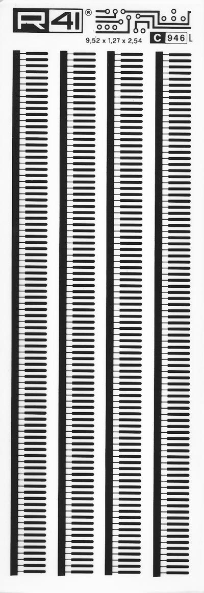 trasferibilir41 Connectors, NERO. Trasferelli-Trasferibili R41 in fogli 9x25cm. p. 733 .