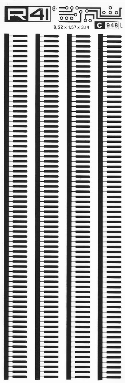 trasferibilir41 Connectors, NERO. Trasferelli-Trasferibili R41 in fogli 9x25cm. p. 733 .