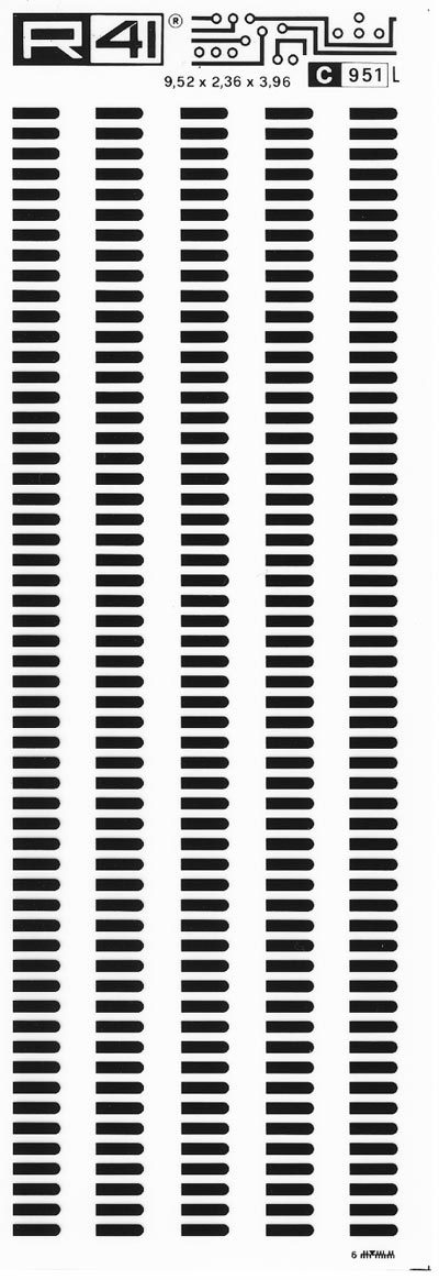 trasferibilir41 Connectors, NERO. Trasferelli-Trasferibili R41 in fogli 9x25cm. p. 733 .