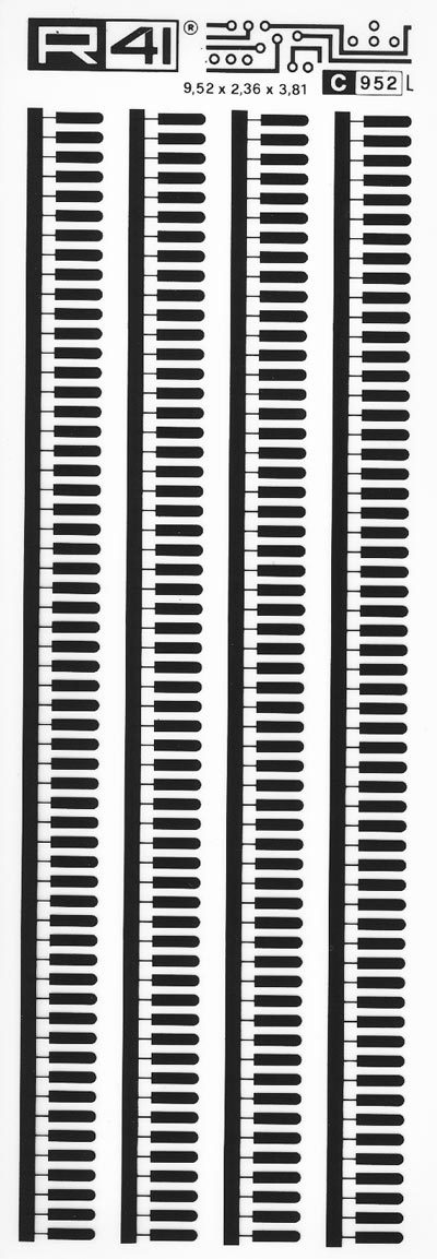 trasferibilir41 Connectors, NERO. Trasferelli-Trasferibili R41 in fogli 9x25cm. p. 733 .