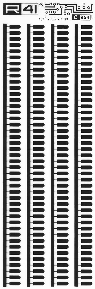 trasferibilir41 Connectors, NERO. Trasferelli-Trasferibili R41 in fogli 9x25cm. p. 733 .