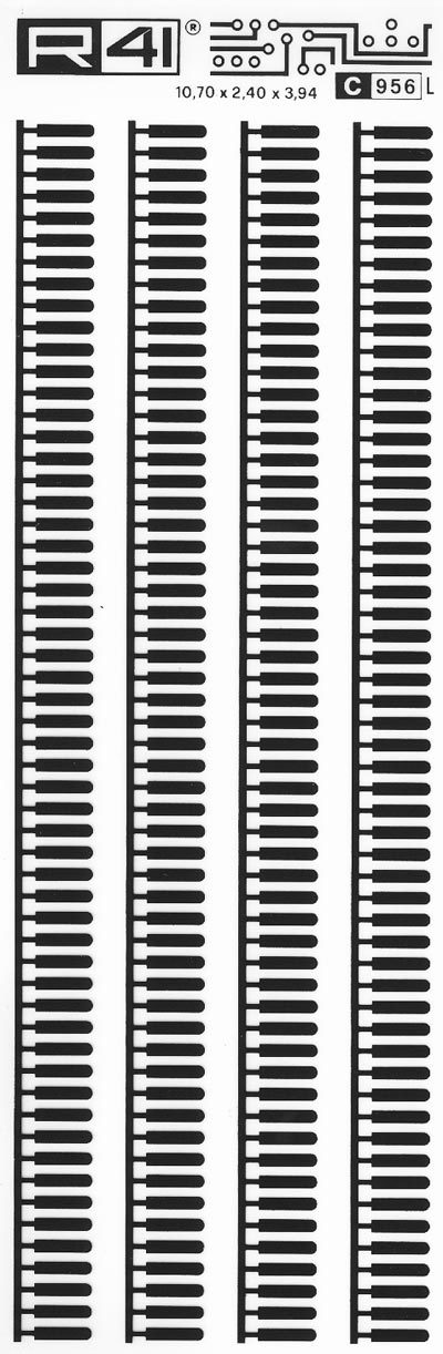 trasferibilir41 Connectors, NERO. Trasferelli-Trasferibili R41 in fogli 9x25cm. p. 733 .
