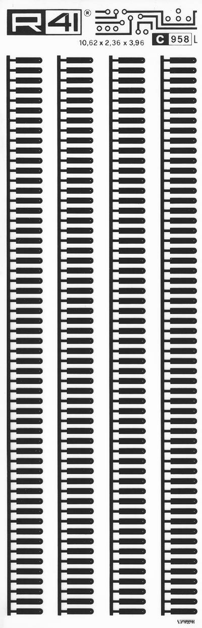 trasferibilir41 Connectors, NERO. Trasferelli-Trasferibili R41 in fogli 9x25cm. p. 733 .