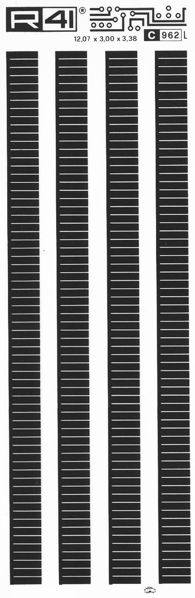 trasferibilir41 Connectors, NERO. Trasferelli-Trasferibili R41 in fogli 9x25cm. p. 734 .
