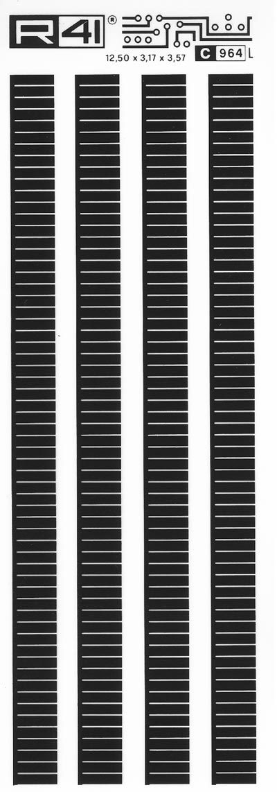 trasferibilir41 Connectors, NERO. Trasferelli-Trasferibili R41 in fogli 9x25cm. p. 734 .