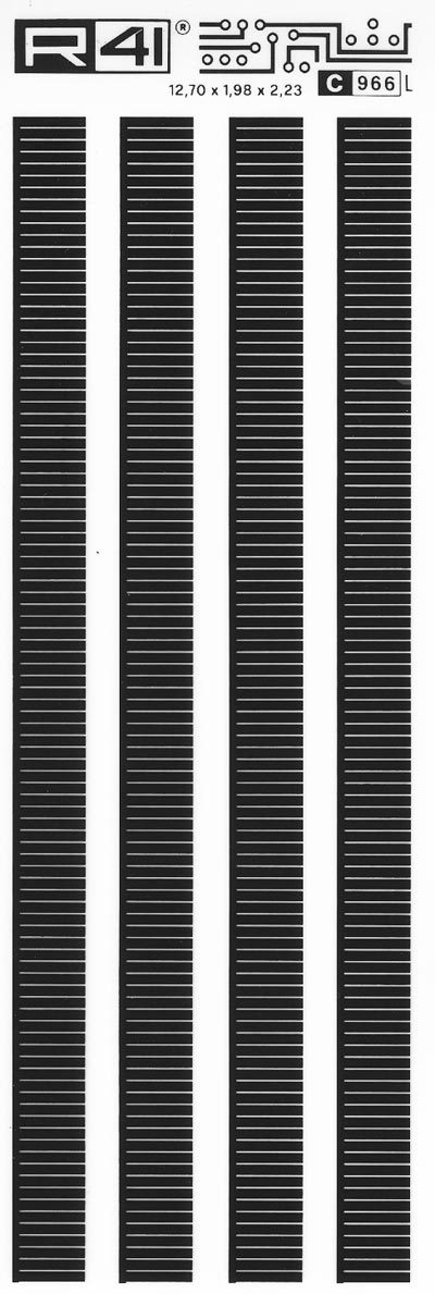 trasferibilir41 Connectors, NERO. Trasferelli-Trasferibili R41 in fogli 9x25cm. p. 734 .