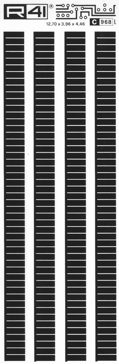 trasferibilir41 Connectors, NERO. Trasferelli-Trasferibili R41 in fogli 9x25cm. p. 734 .