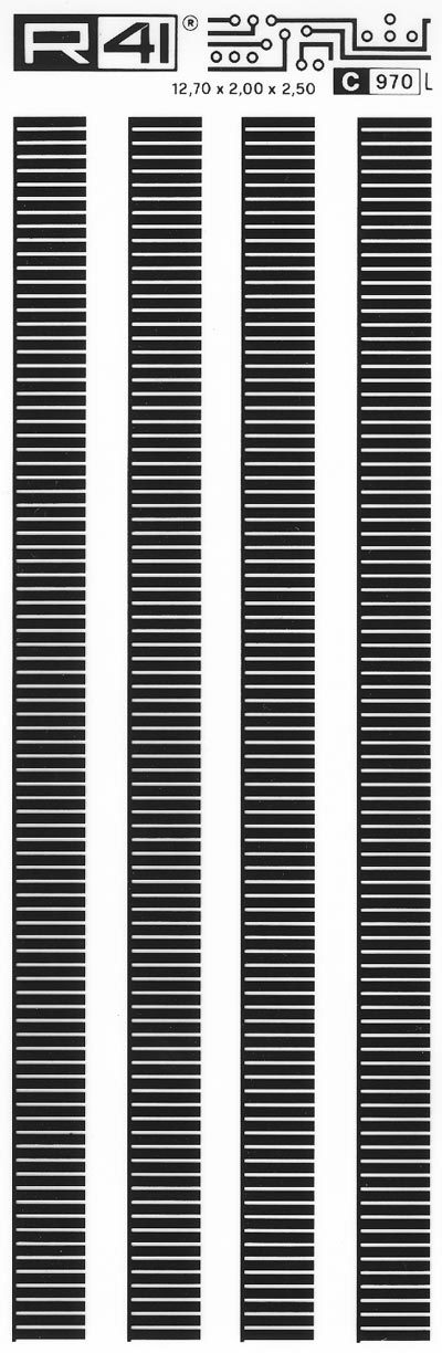 trasferibilir41 Connectors, NERO. Trasferelli-Trasferibili R41 in fogli 9x25cm. .