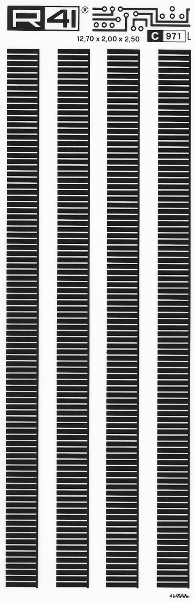 trasferibilir41 Connectors, NERO. Trasferelli-Trasferibili R41 in fogli 9x25cm. p. 734 .