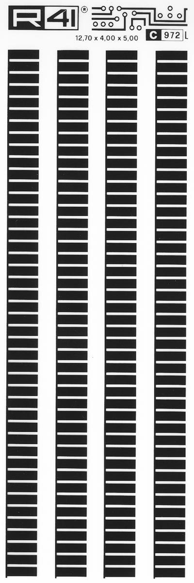 trasferibilir41 Connectors, NERO. Trasferelli-Trasferibili R41 in fogli 9x25cm. .
