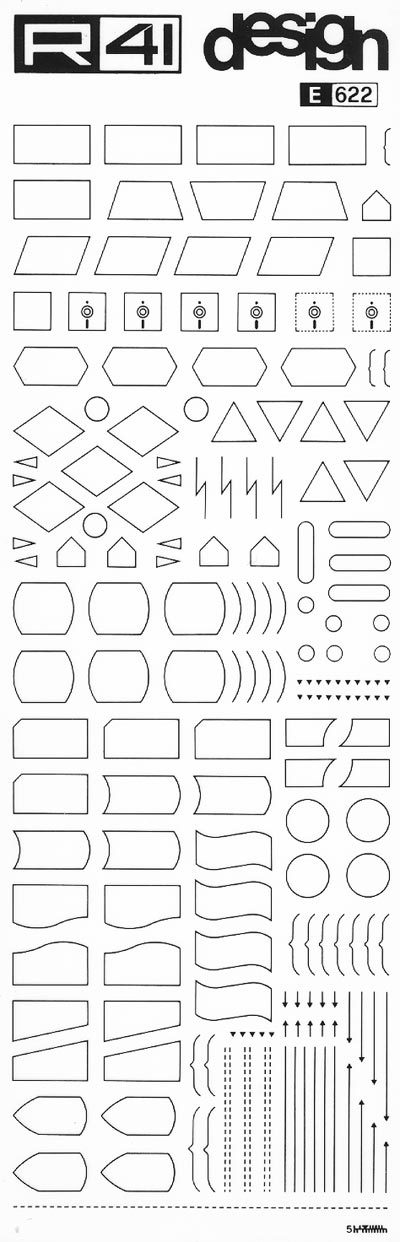 trasferibilir41 Informatica, NERO. Trasferelli-Trasferibili R41 in fogli 9x25cm. p. 220 .