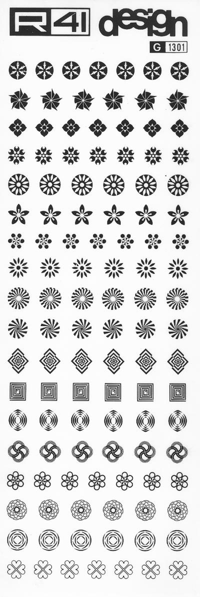 trasferibilir41 Asterischi, NERO. Trasferelli-Trasferibili R41 in fogli 9x25cm. p. 216 .