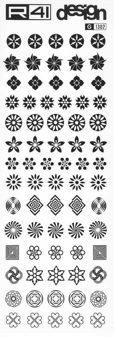 trasferibilir41 Asterischi, NERO. Trasferelli-Trasferibili R41 in fogli 9x25cm. p. 216 .